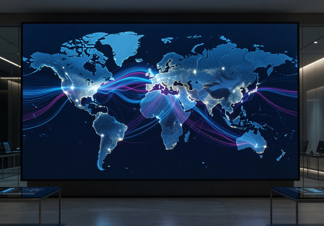NexitapBounce Global Network Coverage Map visual representation
